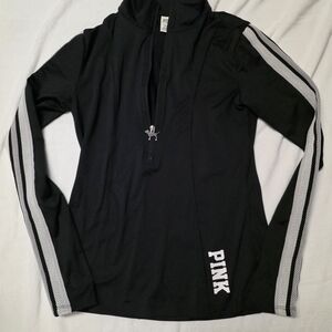 PINK Victoria's Secret Black Quarter-Zip Pullover